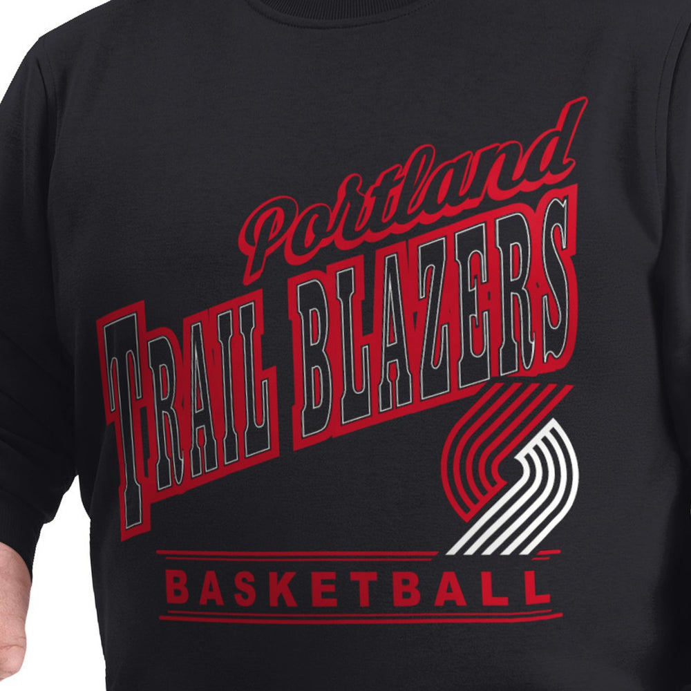 NBA - Portland Trail Blazers G-III Sports by Carl Banks Adaptive Headliner Fleece Crewneck Sweatshirt - Black