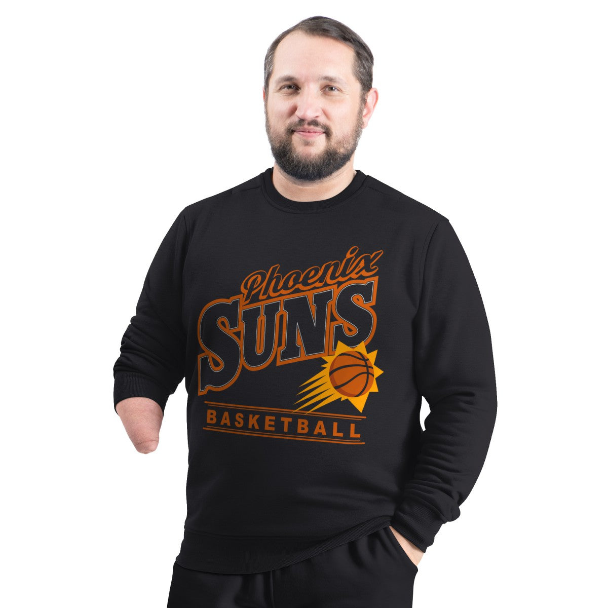 NBA - Phoenix Suns G-III Sports by Carl Banks Adaptive Headliner Fleece Crewneck Sweatshirt - Black