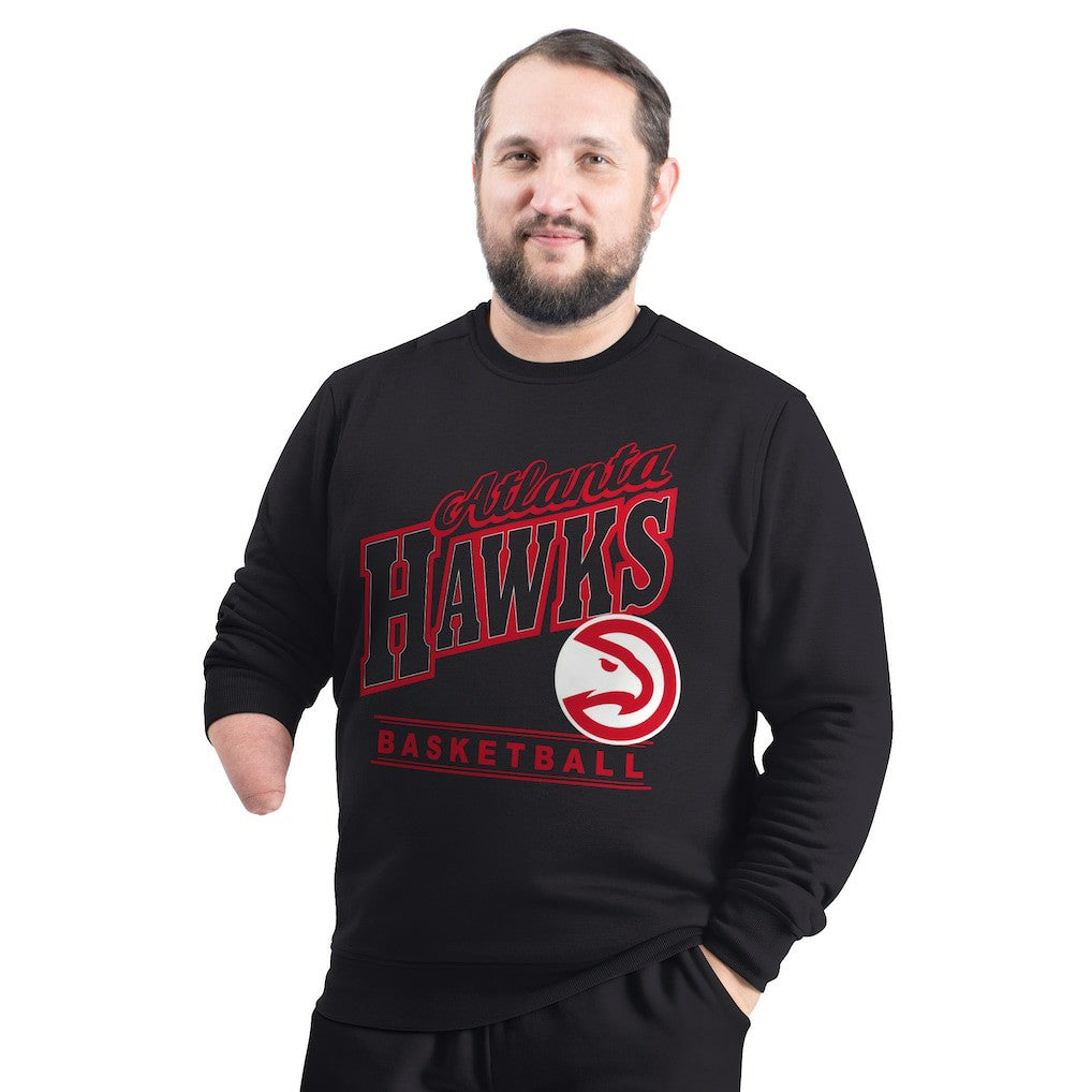 NBA - Atlanta Hawks G-III Sports by Carl Banks Adaptive Headliner Fleece Crewneck Sweatshirt - Black
