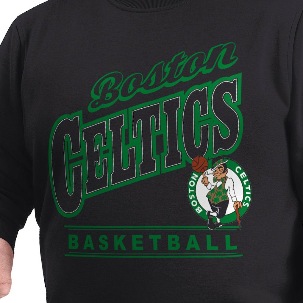 NBA - Boston Celtics G-III Sports by Carl Banks Adaptive Headliner Fleece Crewneck Sweatshirt - Black
