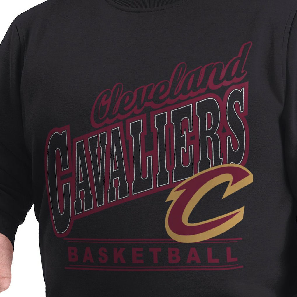 NBA - Cleveland Cavaliers G-III Sports by Carl Banks Adaptive Headliner Fleece Crewneck Sweatshirt - Black