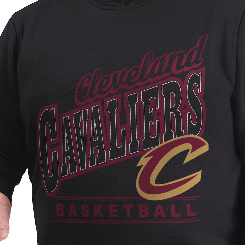 NBA - Cleveland Cavaliers G-III Sports by Carl Banks Adaptive Headliner Fleece Crewneck Sweatshirt - Black