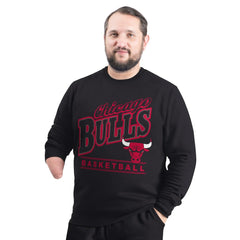 NBA - Chicago Bulls G-III Sports by Carl Banks Adaptive Headliner Fleece Crewneck Sweatshirt - Black
