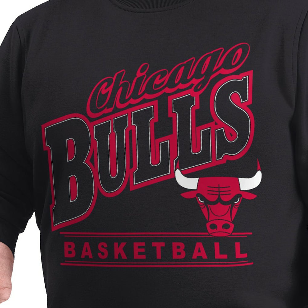 NBA - Chicago Bulls G-III Sports by Carl Banks Adaptive Headliner Fleece Crewneck Sweatshirt - Black