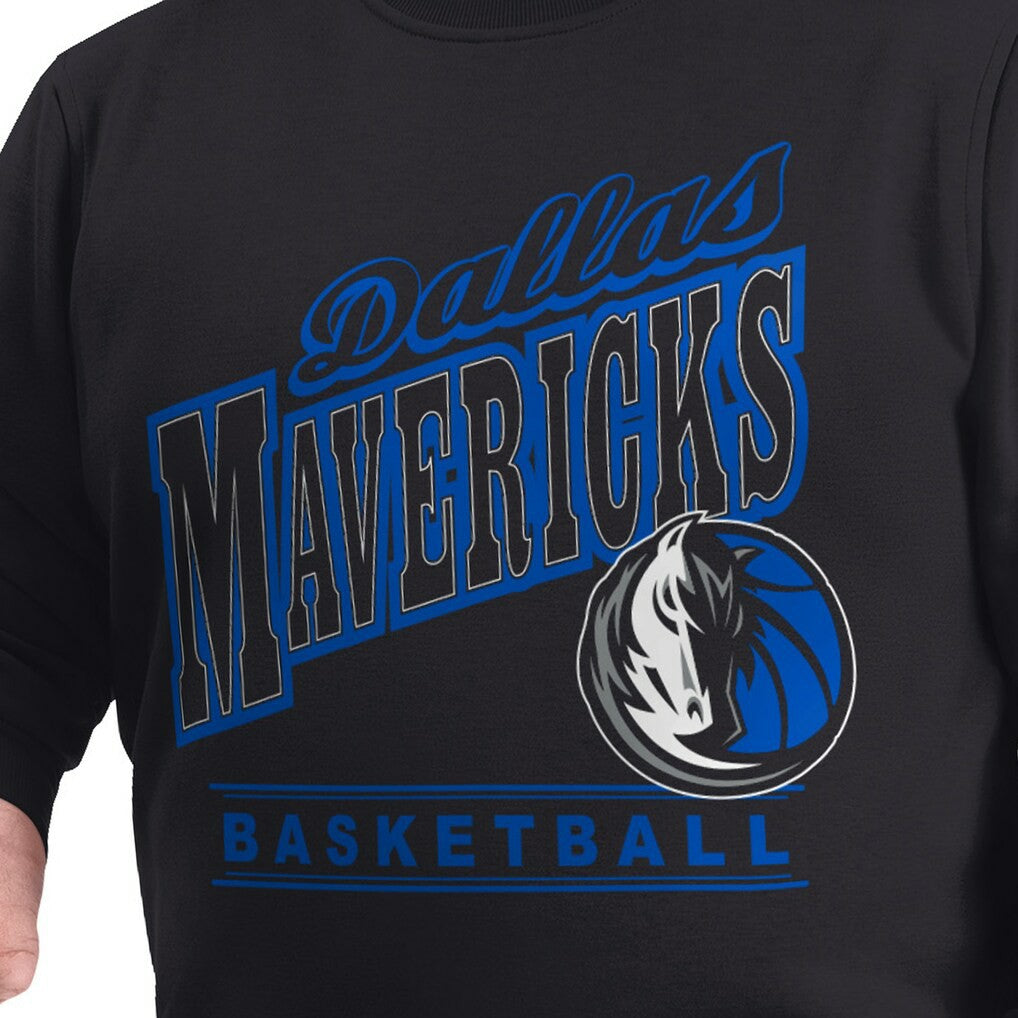 NBA - Dallas Mavericks G-III Sports by Carl Banks Adaptive Headliner Fleece Crewneck Sweatshirt - Black