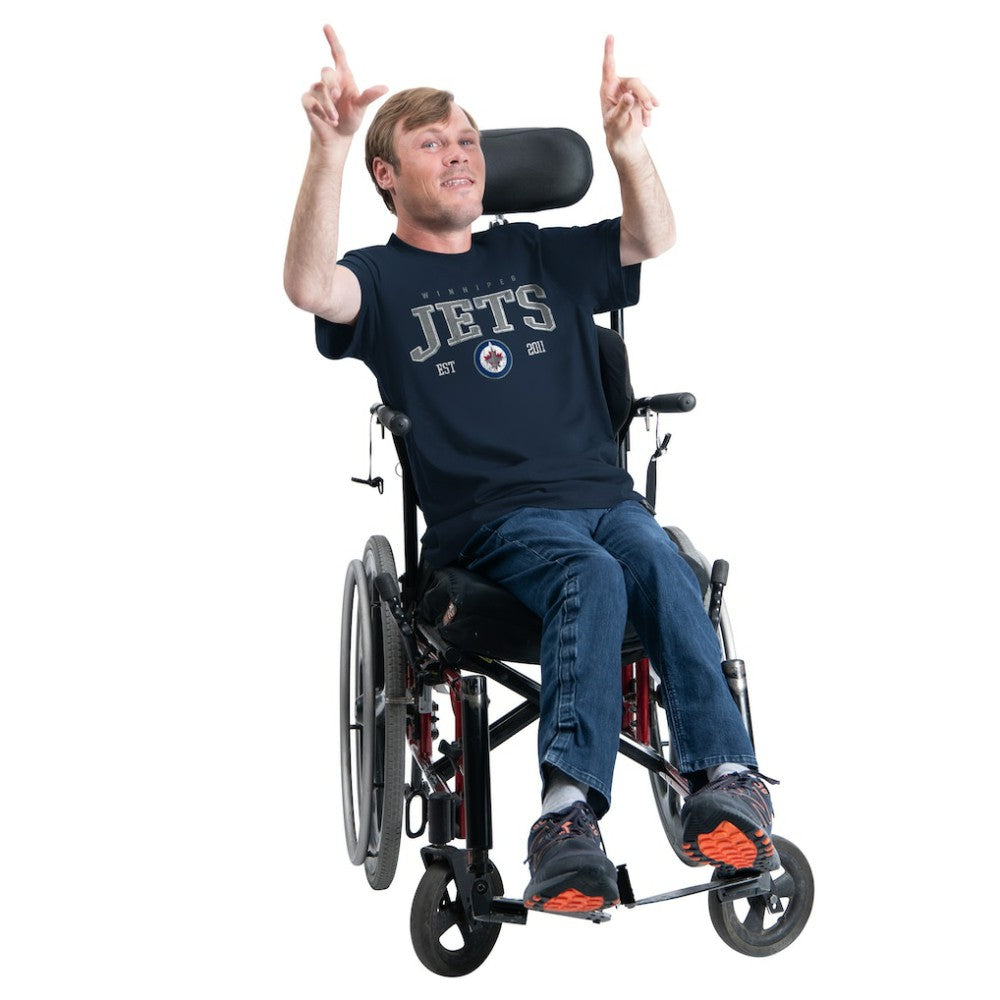 Winnipeg Jets - G-III Sports by Carl Banks Adaptive Classic Team Graphic T-Shirt Navy