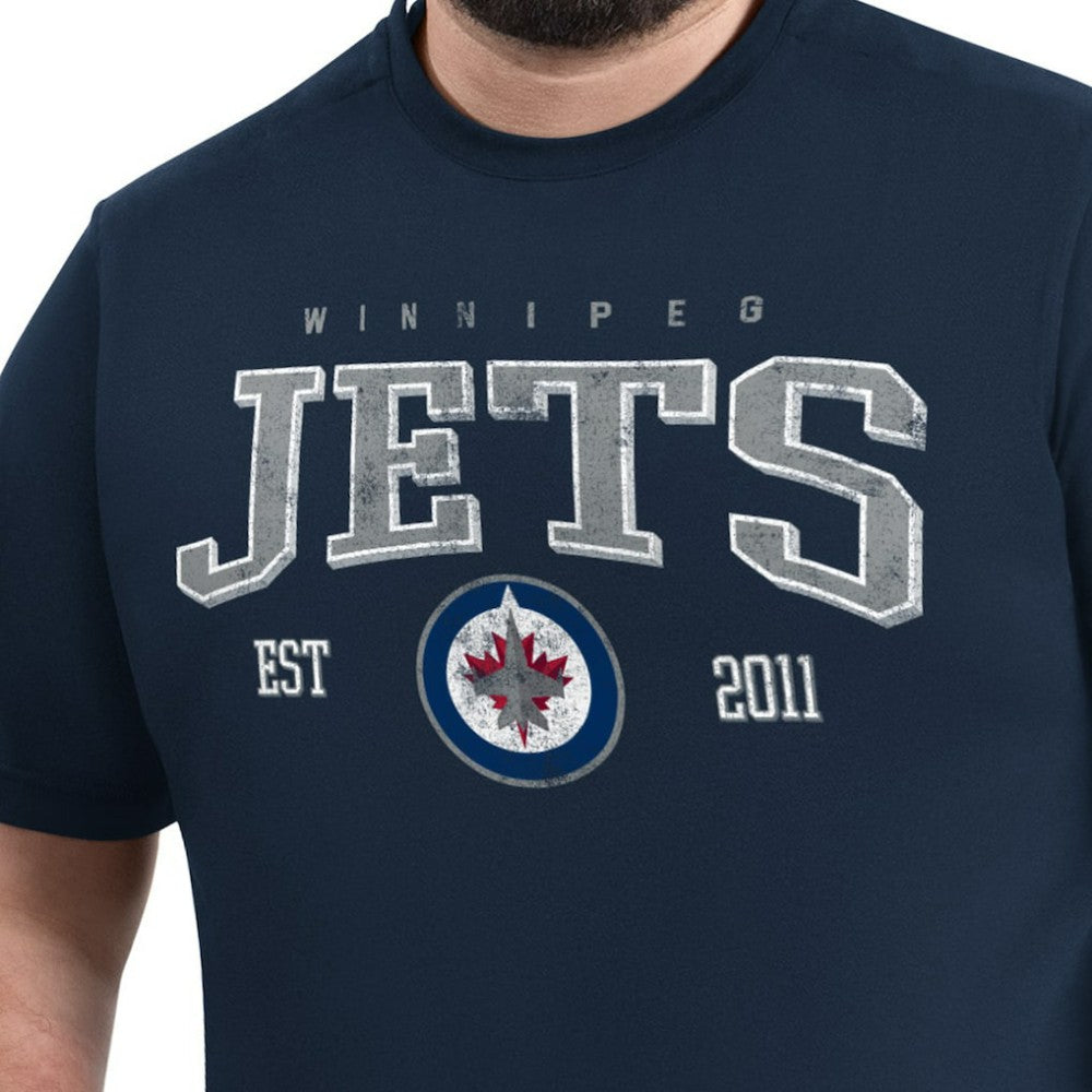 Winnipeg Jets - G-III Sports by Carl Banks Adaptive Classic Team Graphic T-Shirt Navy
