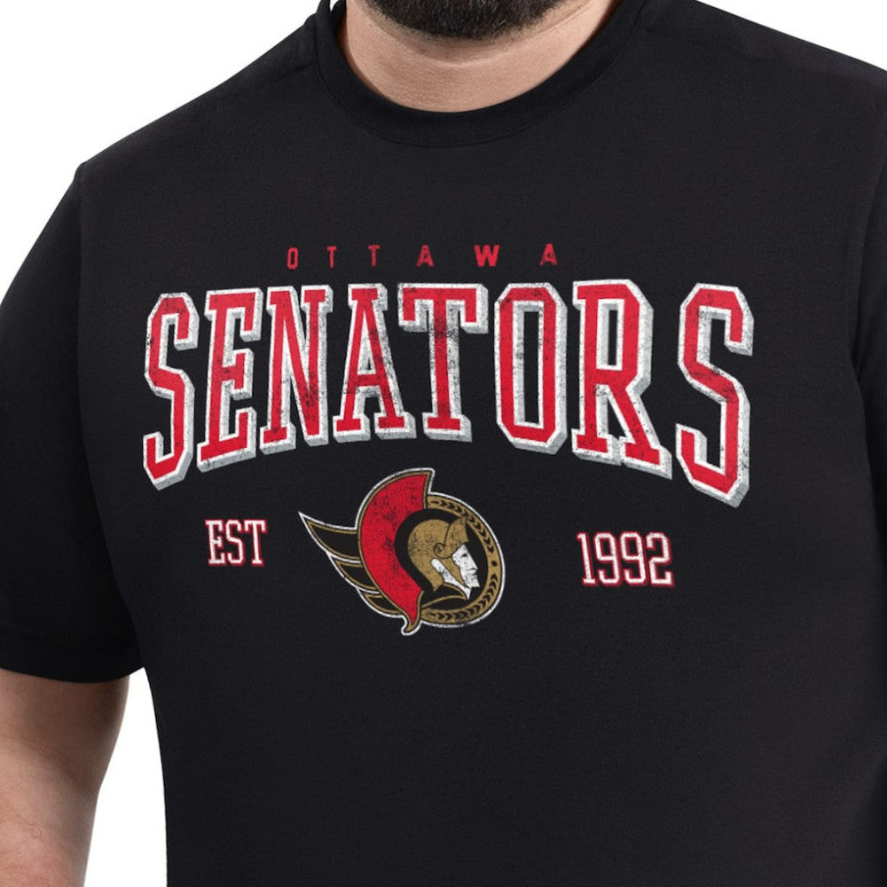 Ottawa Senators - G-III Sports by Carl Banks Adaptive Classic Team Graphic T-Shirt Black