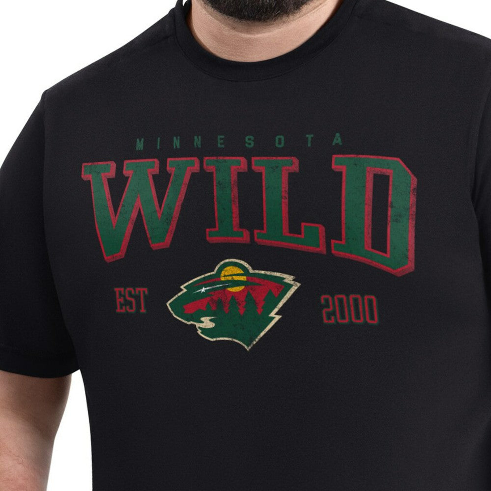 Minnesota Wild - G-III Sports by Carl Banks Adaptive Classic Team Graphic T-Shirt Black