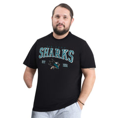 San Jose Sharks - G-III Sports by Carl Banks Adaptive Classic Team Graphic T-Shirt Black