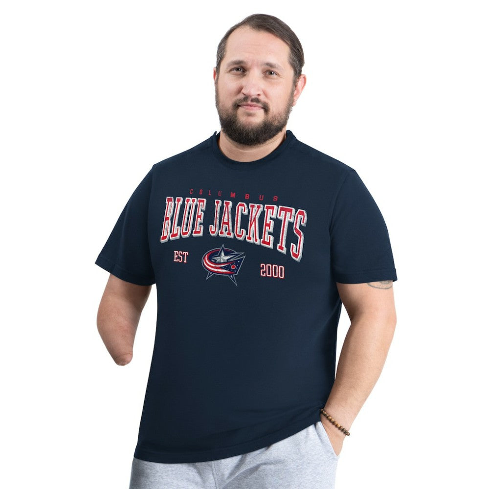 Columbus Blue Jackets - G-III Sports by Carl Banks Adaptive Classic Team Graphic T-Shirt Navy
