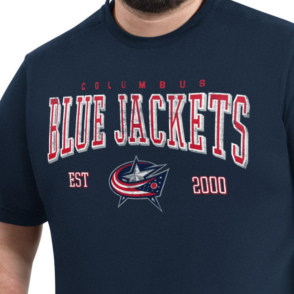 Columbus Blue Jackets - G-III Sports by Carl Banks Adaptive Classic Team Graphic T-Shirt Navy