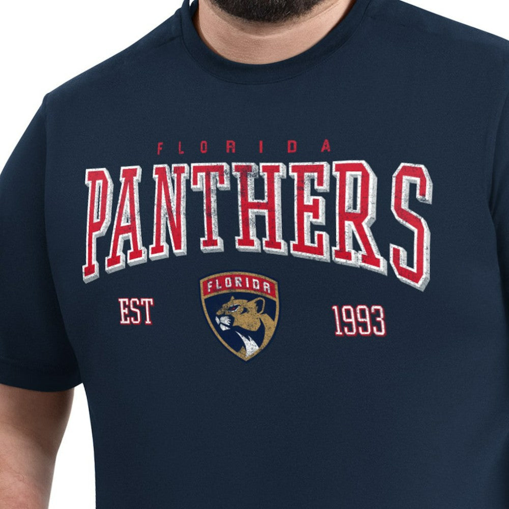 Florida Panthers - G-III Sports by Carl Banks Adaptive Classic Team Graphic T-Shirt Navy