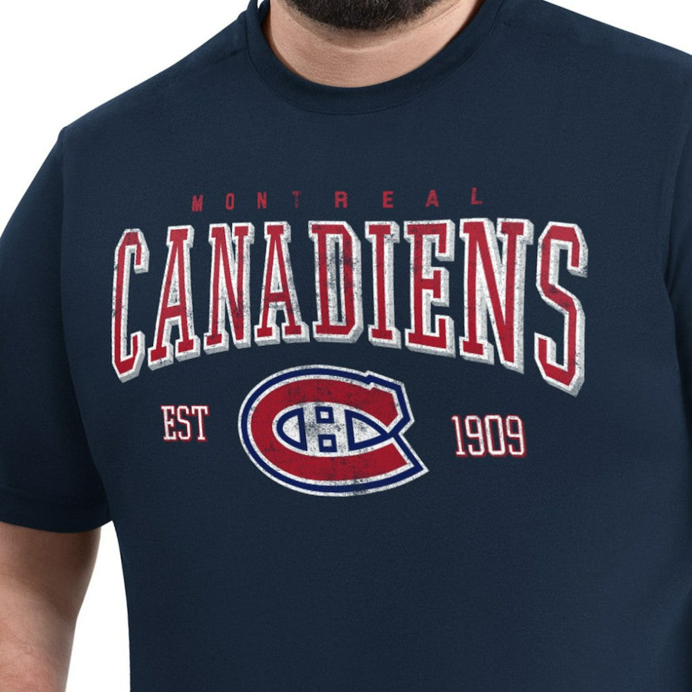 Montreal Canadiens - G-III Sports by Carl Banks Adaptive Classic Team Graphic T-Shirt Navy