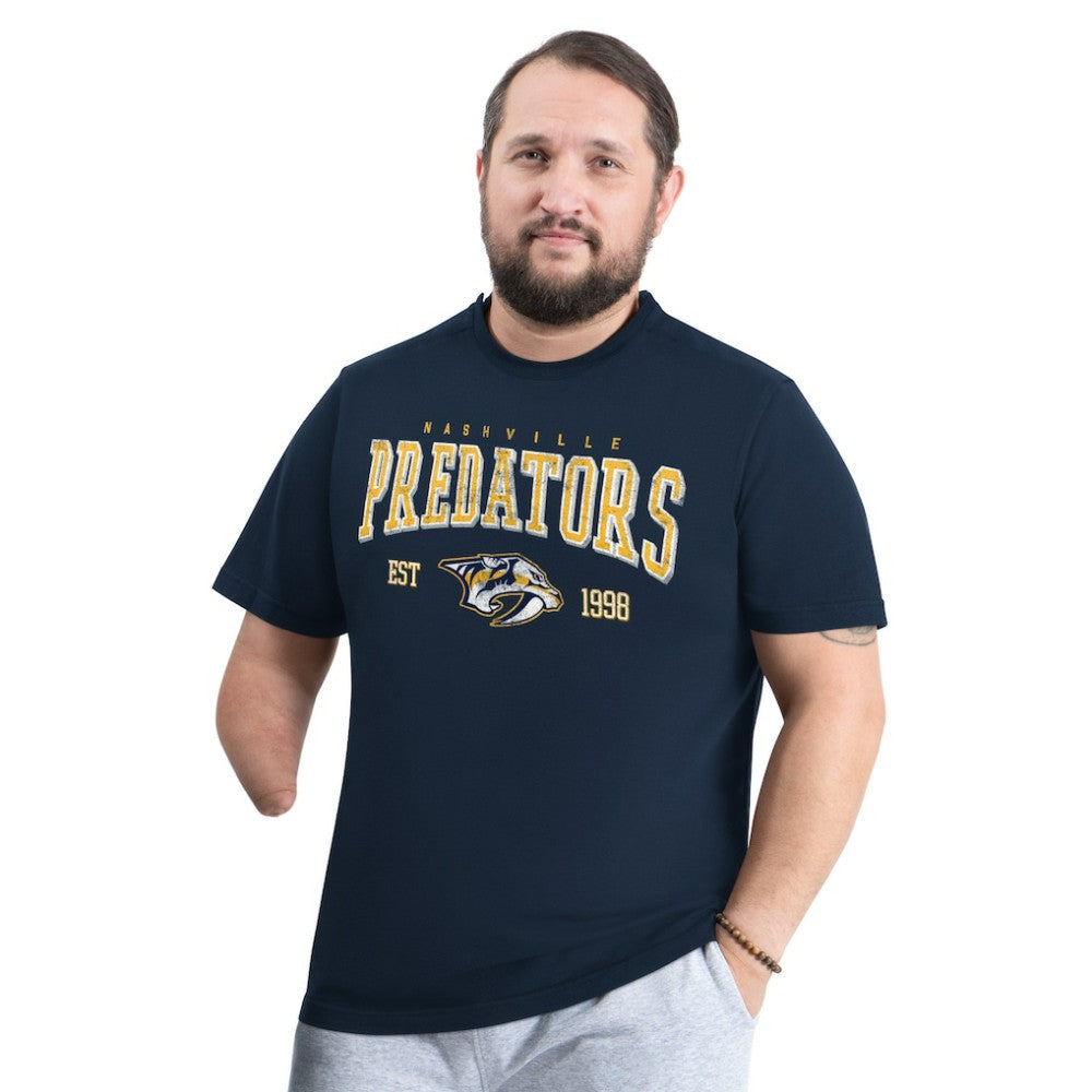 Nashville Predators - G-III Sports by Carl Banks Adaptive Classic Team Graphic T-Shirt Navy