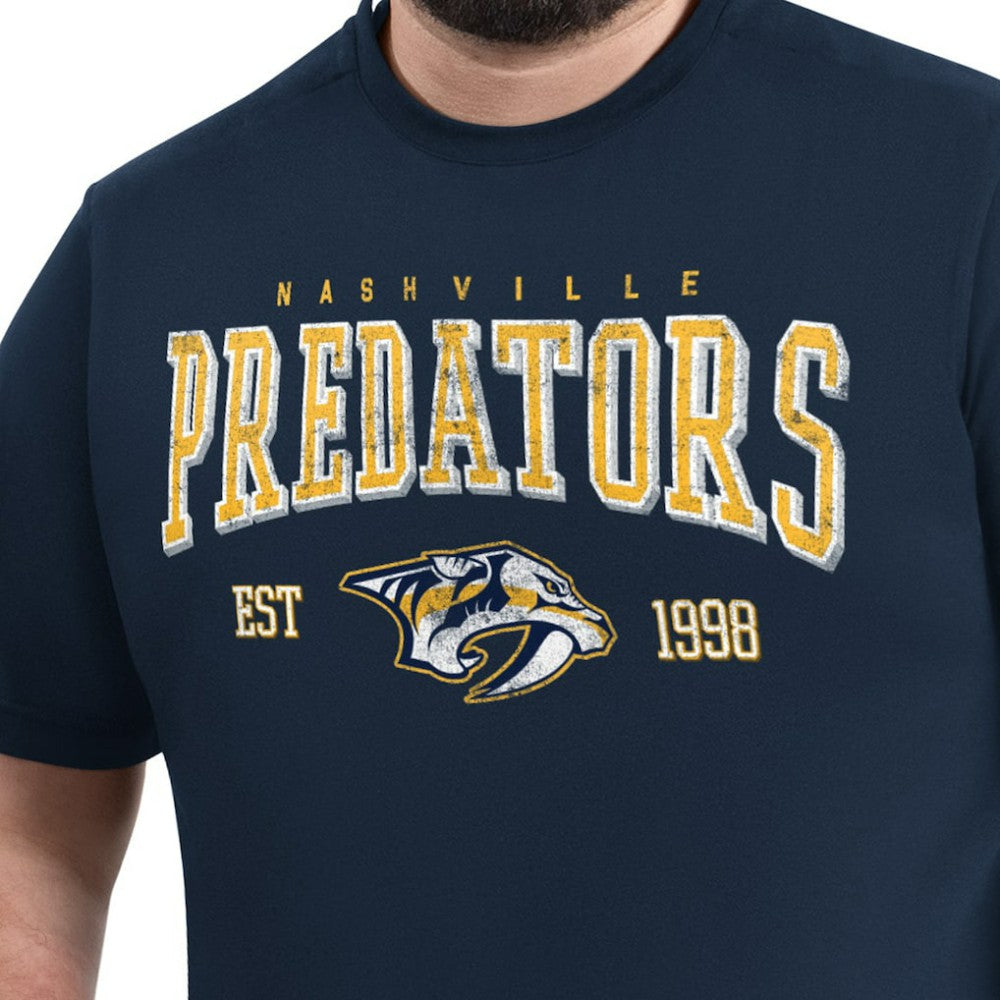 Nashville Predators - G-III Sports by Carl Banks Adaptive Classic Team Graphic T-Shirt Navy