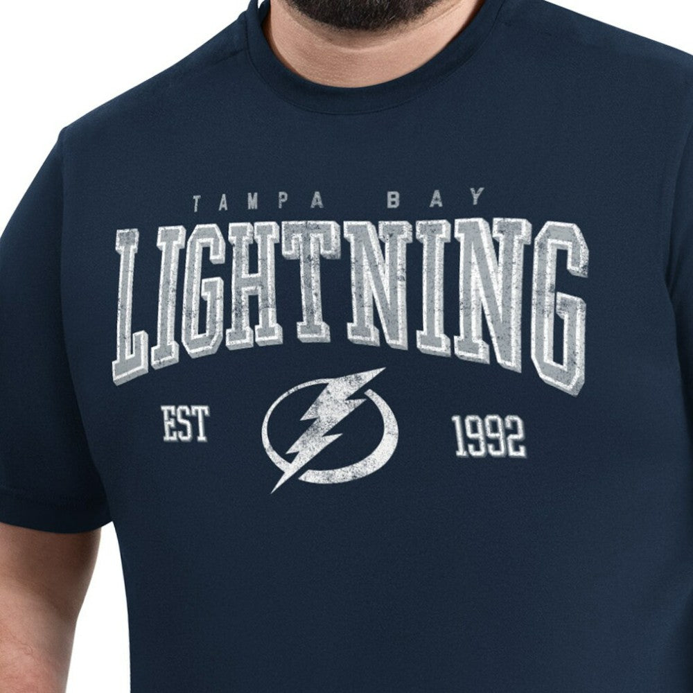 Tampa Bay Lightning - G-III Sports by Carl Banks Adaptive Classic Team Graphic T-Shirt Navy