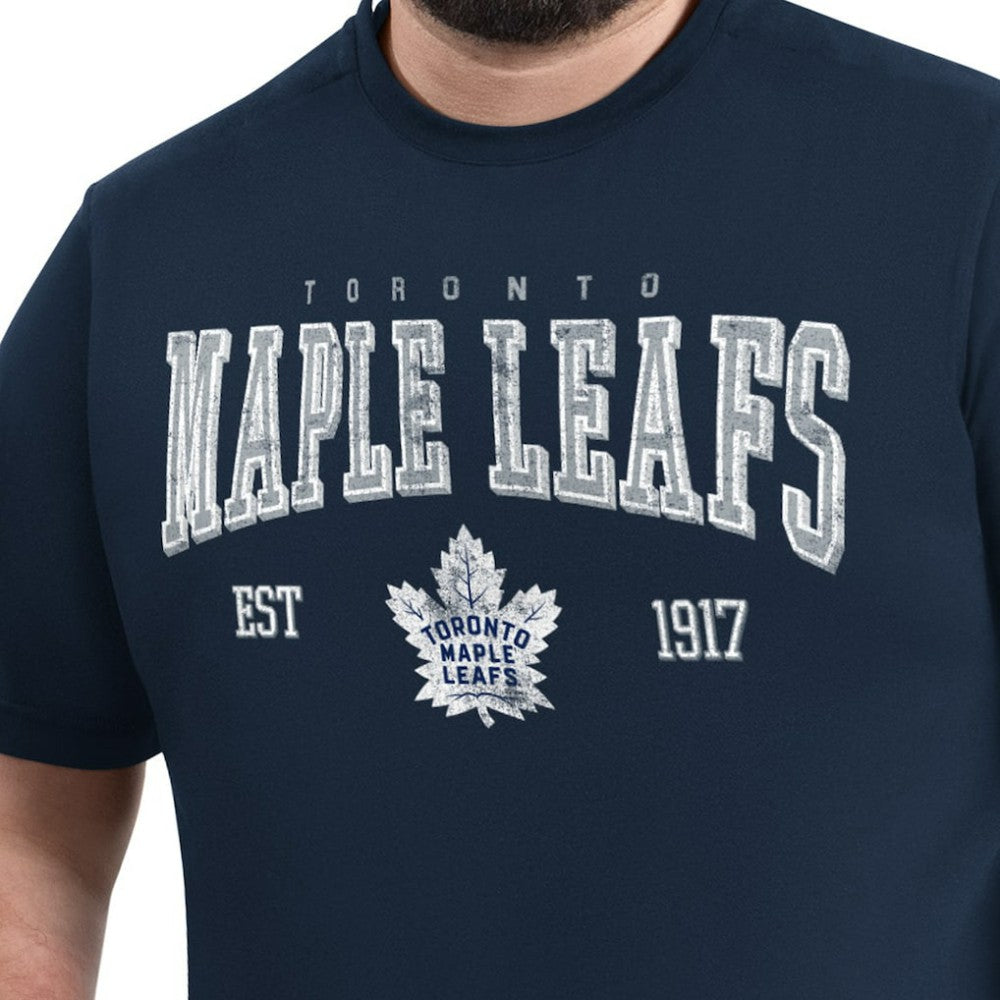 Toronto Maple Leafs - G-III Sports by Carl Banks Adaptive Classic Team Graphic T-Shirt Navy