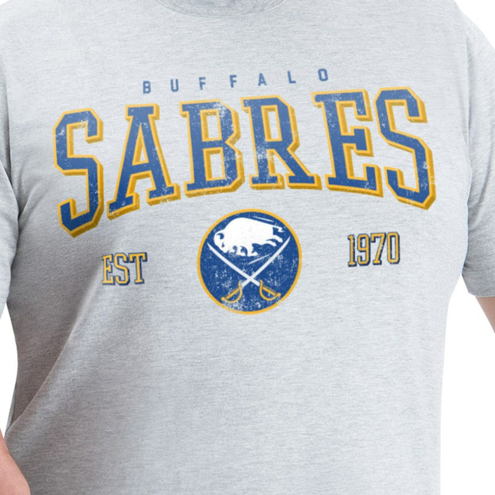 Buffalo Sabres - G-III Sports by Carl Banks Adaptive Classic Team Graphic T-Shirt Gray