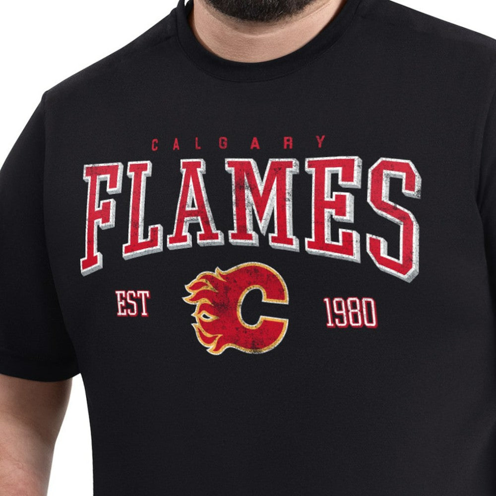 Calgary Flames - G-III Sports by Carl Banks Adaptive Classic Team Graphic T-Shirt Black