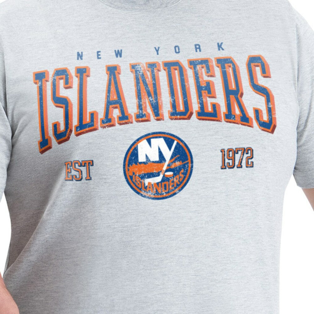 New York Islanders - G-III Sports by Carl Banks Adaptive Classic Team Graphic T-Shirt Gray