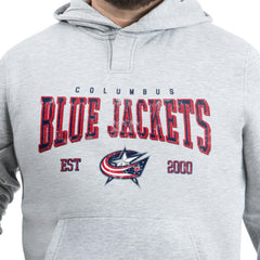 Columbus Blue Jackets - G-III Sports by Carl Banks Adaptive Classic Team Spirit Fleece Hoodie Gray
