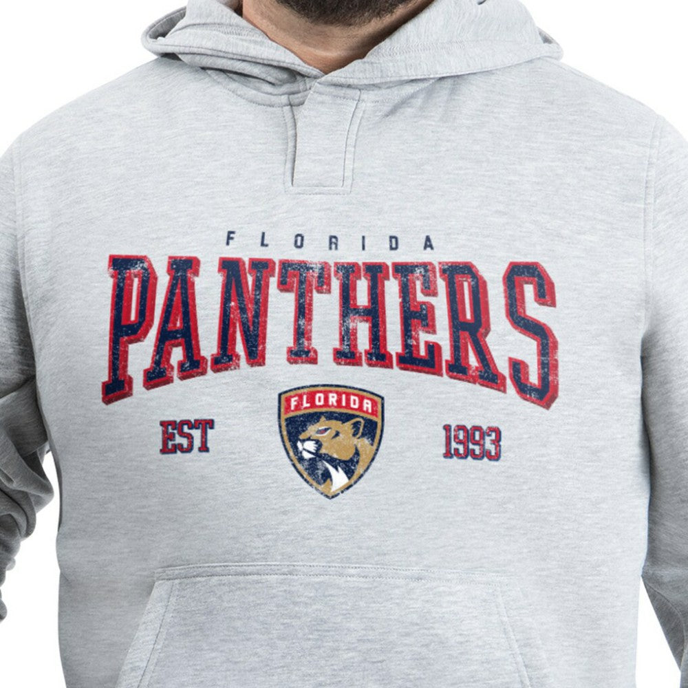 Florida Panthers - G-III Sports by Carl Banks Adaptive Classic Team Spirit Fleece Hoodie Gray