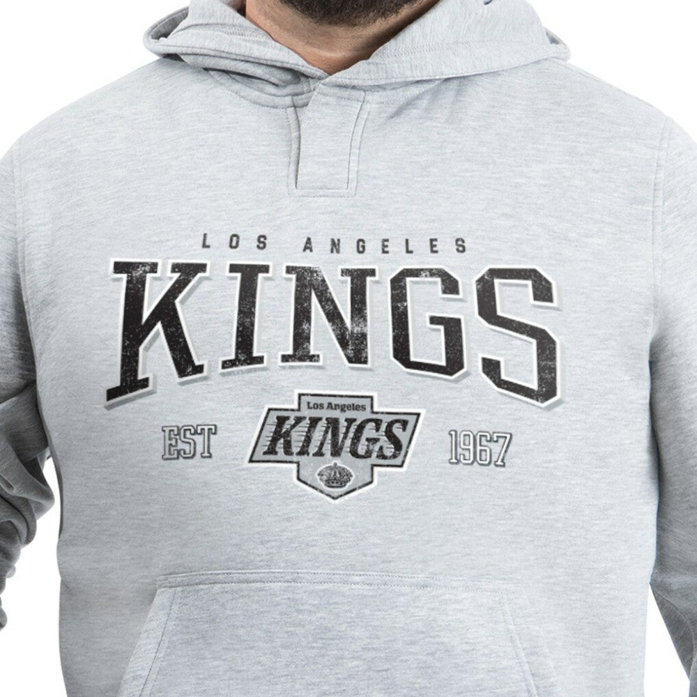 Los Angeles Kings - G-III Sports by Carl Banks Adaptive Classic Team Spirit Fleece Hoodie Gray