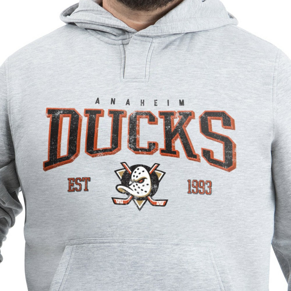 Anaheim Ducks - G-III Sports by Carl Banks Adaptive Classic Team Spirit Fleece Hoodie Gray