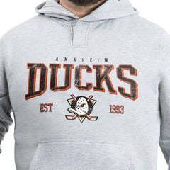 Anaheim Ducks - G-III Sports by Carl Banks Adaptive Classic Team Spirit Fleece Hoodie Gray