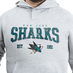 San Jose Sharks - G-III Sports by Carl Banks Adaptive Classic Team Spirit Fleece Hoodie Gray