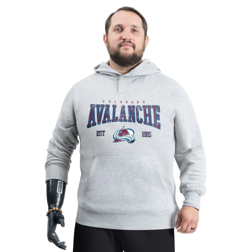 Colorado Avalanche - G-III Sports by Carl Banks Adaptive Classic Team Spirit Fleece Hoodie Gray