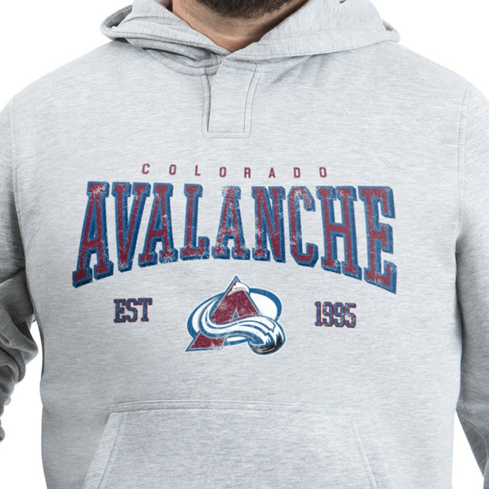Colorado Avalanche - G-III Sports by Carl Banks Adaptive Classic Team Spirit Fleece Hoodie Gray