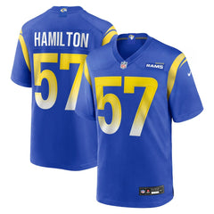 Ty Hamilton Los Angeles Rams Team Game Jersey Royal - Nike
