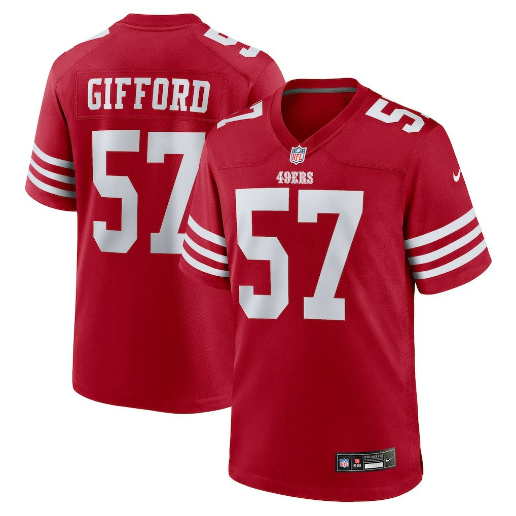 Luke Gifford San Francisco 49ers Team Game Jersey Scarlet - Nike