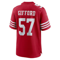 Luke Gifford San Francisco 49ers Team Game Jersey Scarlet - Nike