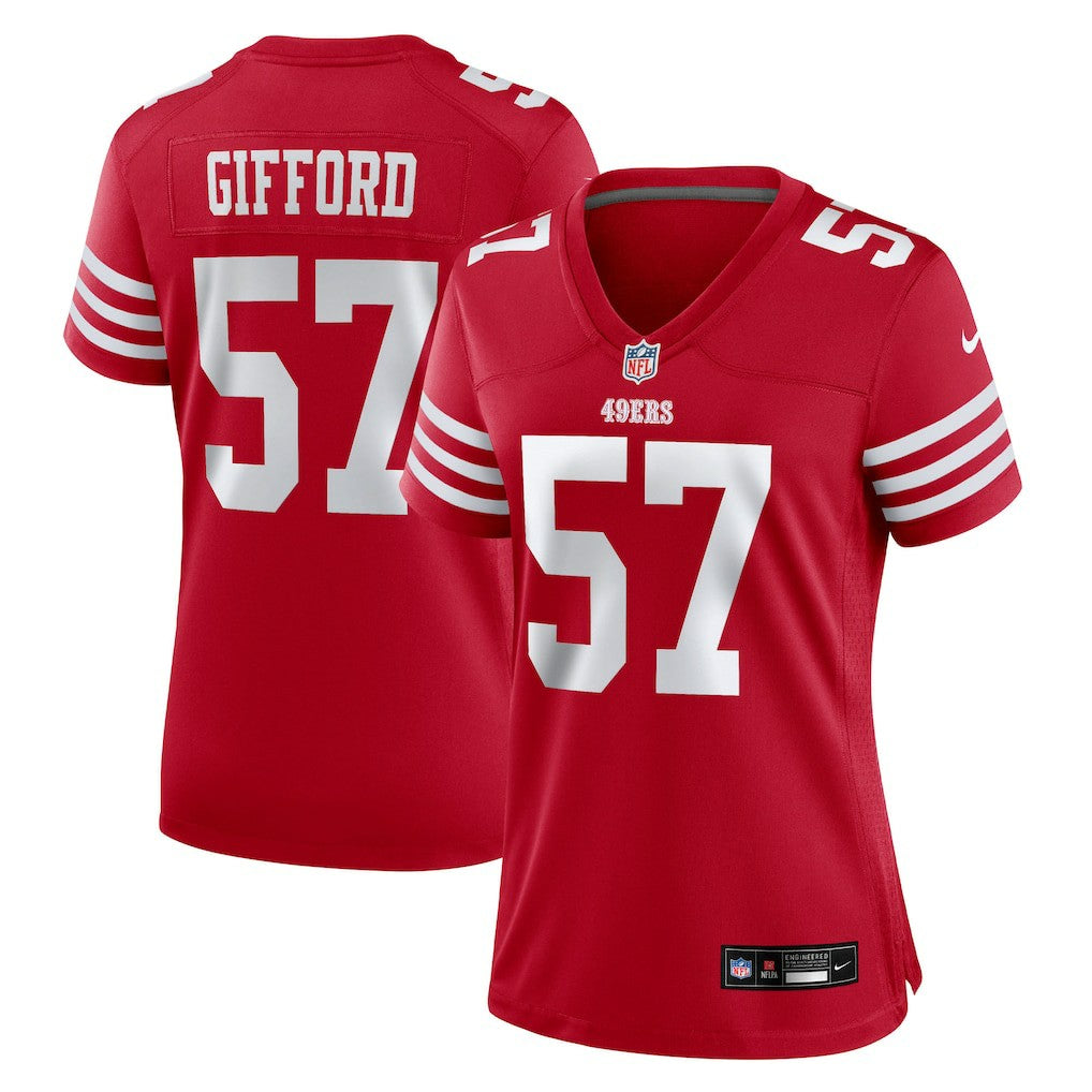 Luke Gifford San Francisco 49ers Women's Team Game Jersey Scarlet - Nike