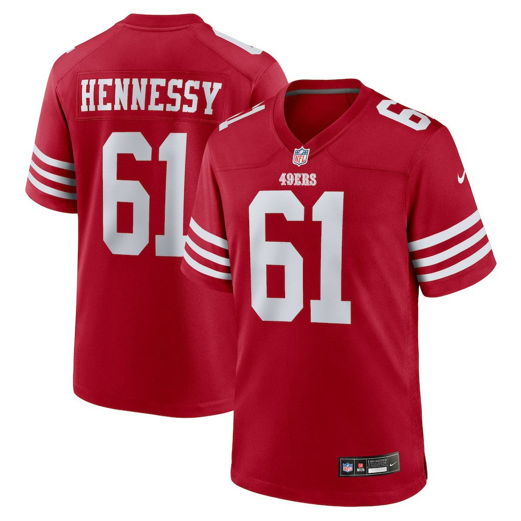 Matt Hennessy San Francisco 49ers Team Game Jersey Scarlet - Nike