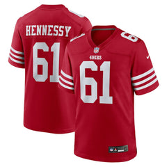 Matt Hennessy San Francisco 49ers Team Game Jersey Scarlet - Nike