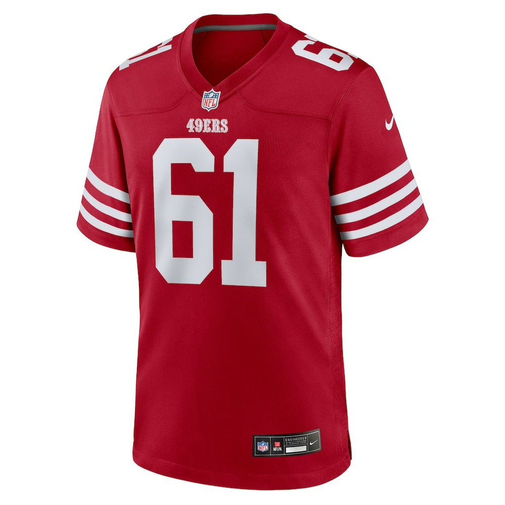 Matt Hennessy San Francisco 49ers Team Game Jersey Scarlet - Nike