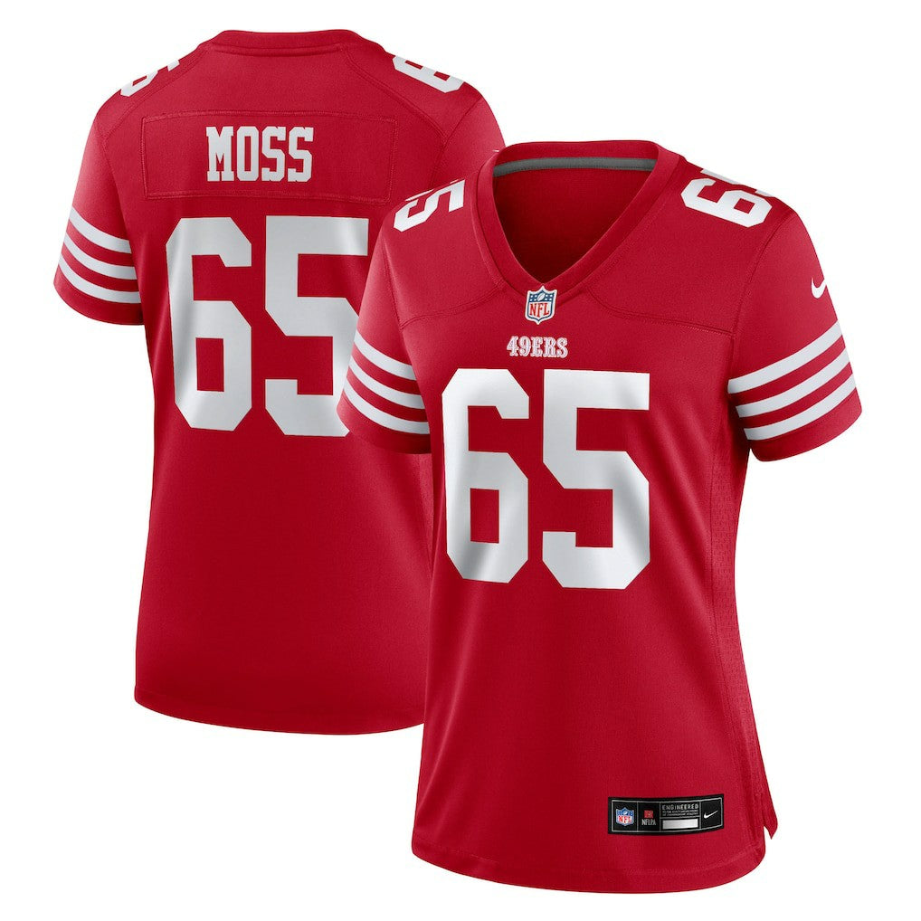 Drew Moss San Francisco 49ers Women's Team Game Jersey Scarlet - Nike