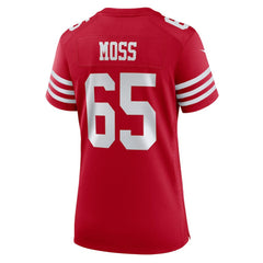 Drew Moss San Francisco 49ers Women's Team Game Jersey Scarlet - Nike