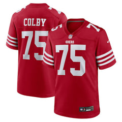 Connor Colby San Francisco 49ers Team Game Jersey Scarlet - Nike