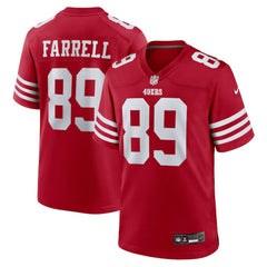 Luke Farrell San Francisco 49ers Team Game Jersey Scarlet - Nike