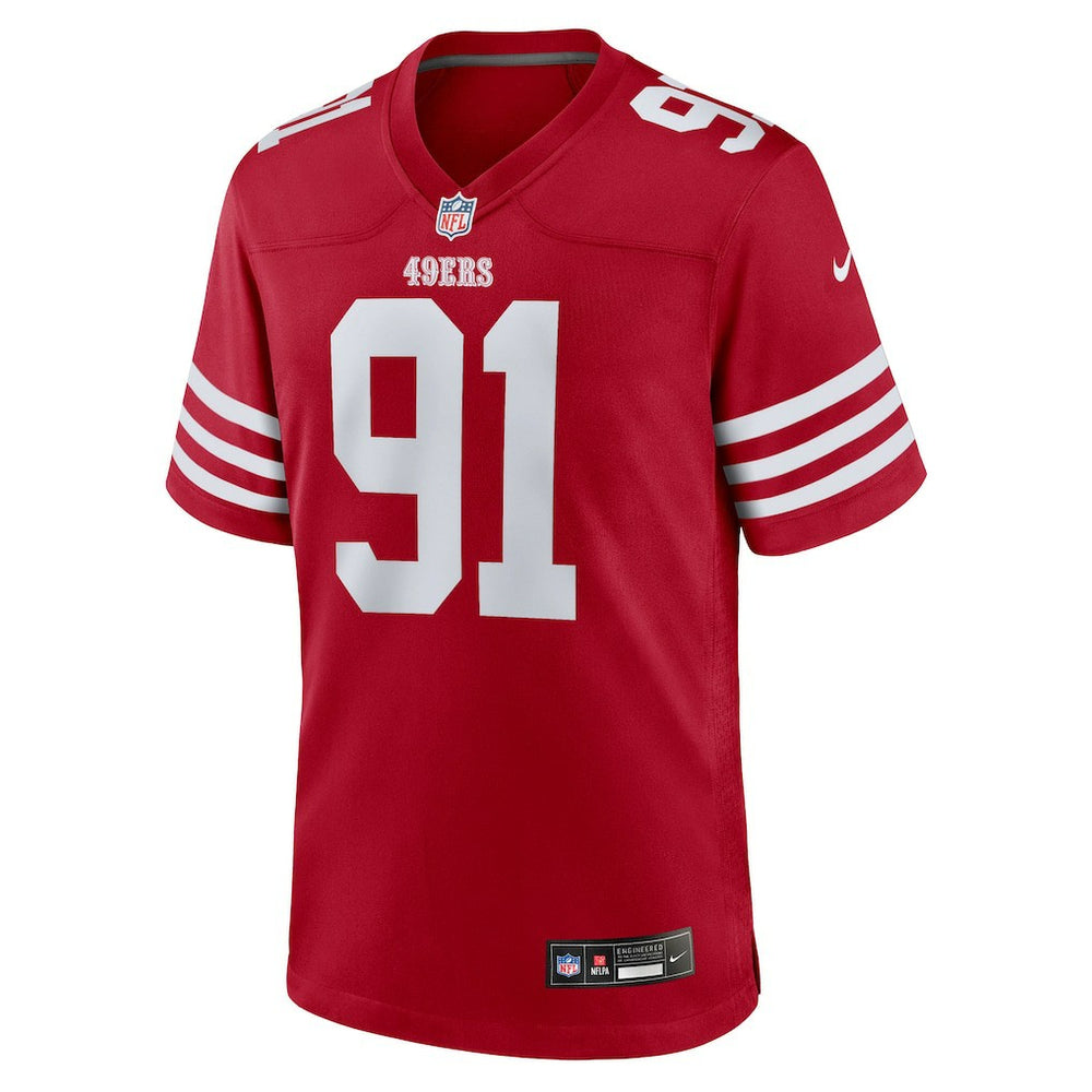 Sam Okuayinonu San Francisco 49ers Team Game Jersey Scarlet - Nike