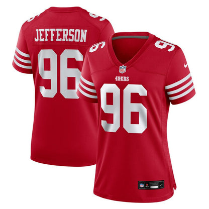 Jordan Jefferson San Francisco 49ers Women's Team Game Jersey - Scarlet | NFL Jerseys