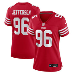 Jordan Jefferson San Francisco 49ers Women's Team Game Jersey Scarlet - Nike
