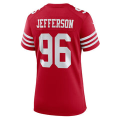 Jordan Jefferson San Francisco 49ers Women's Team Game Jersey Scarlet - Nike