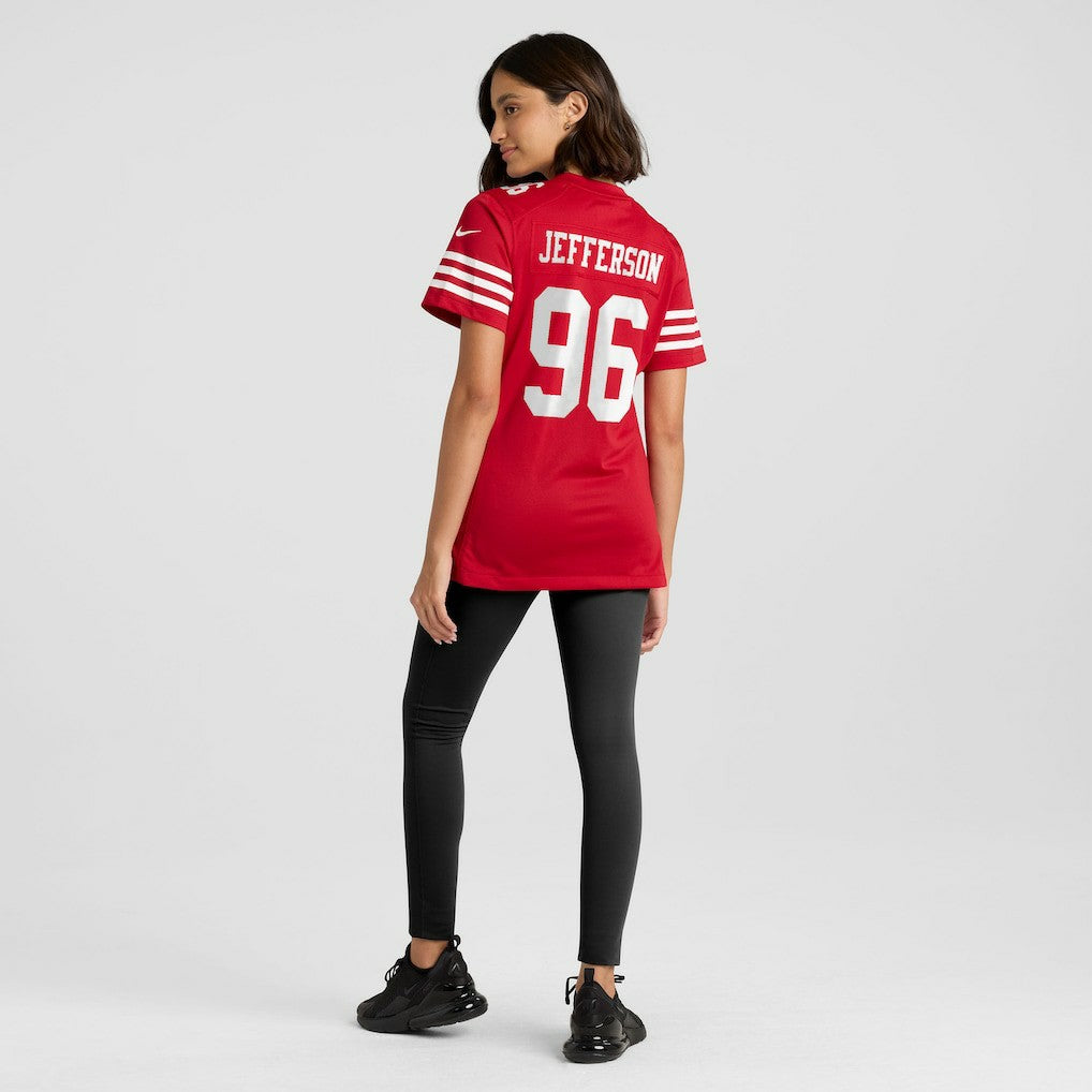 Jordan Jefferson San Francisco 49ers Women's Team Game Jersey Scarlet - Nike