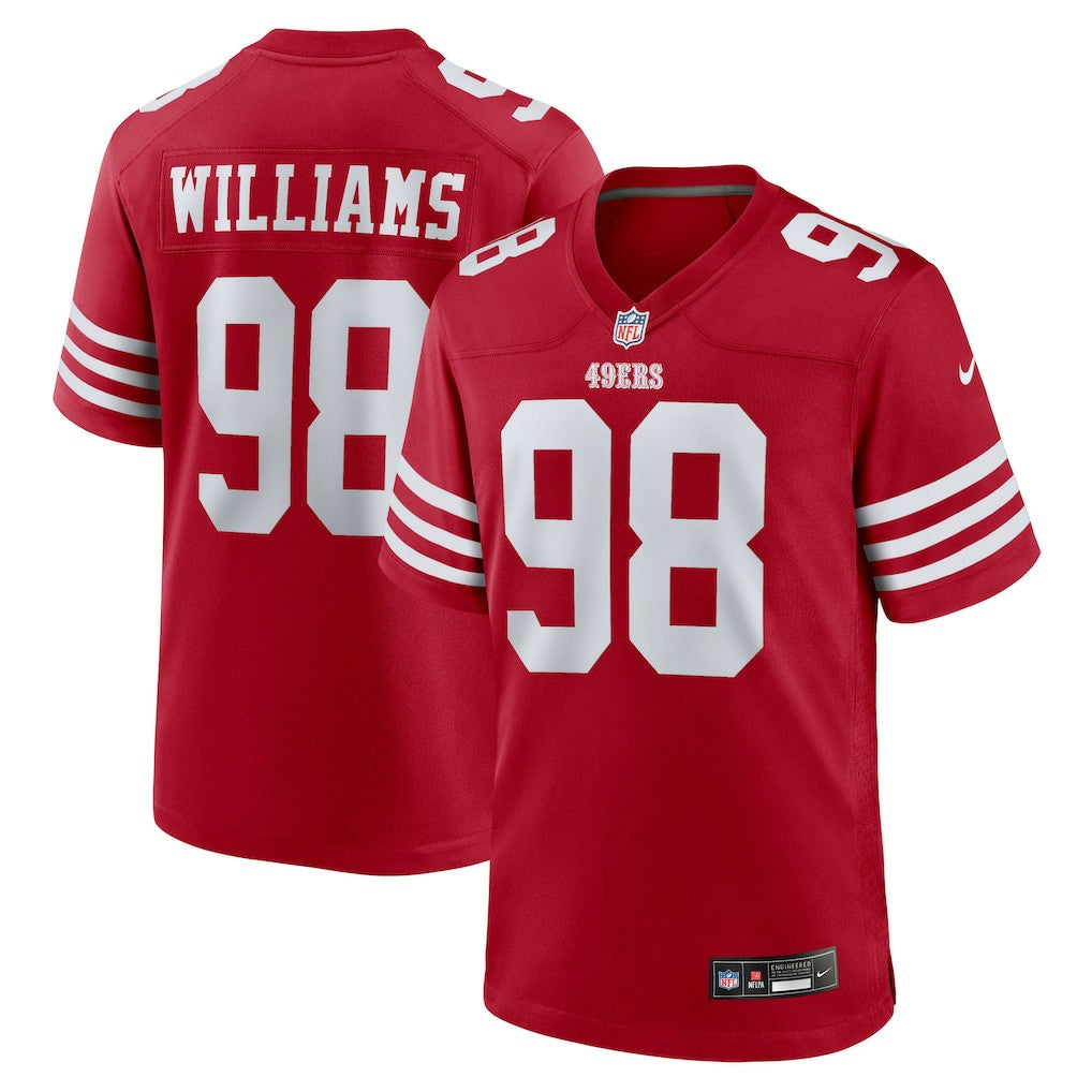 Mykel Williams San Francisco 49ers Team Game Jersey Scarlet - Nike